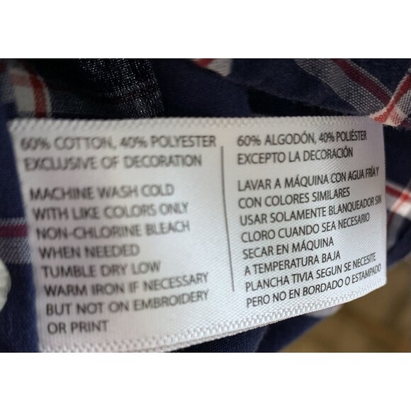 US POLO ASSN Mens Long Sleeve Shirt Size 3XLT Plaid Cotton Blend Button Front - Picture 9 of 13